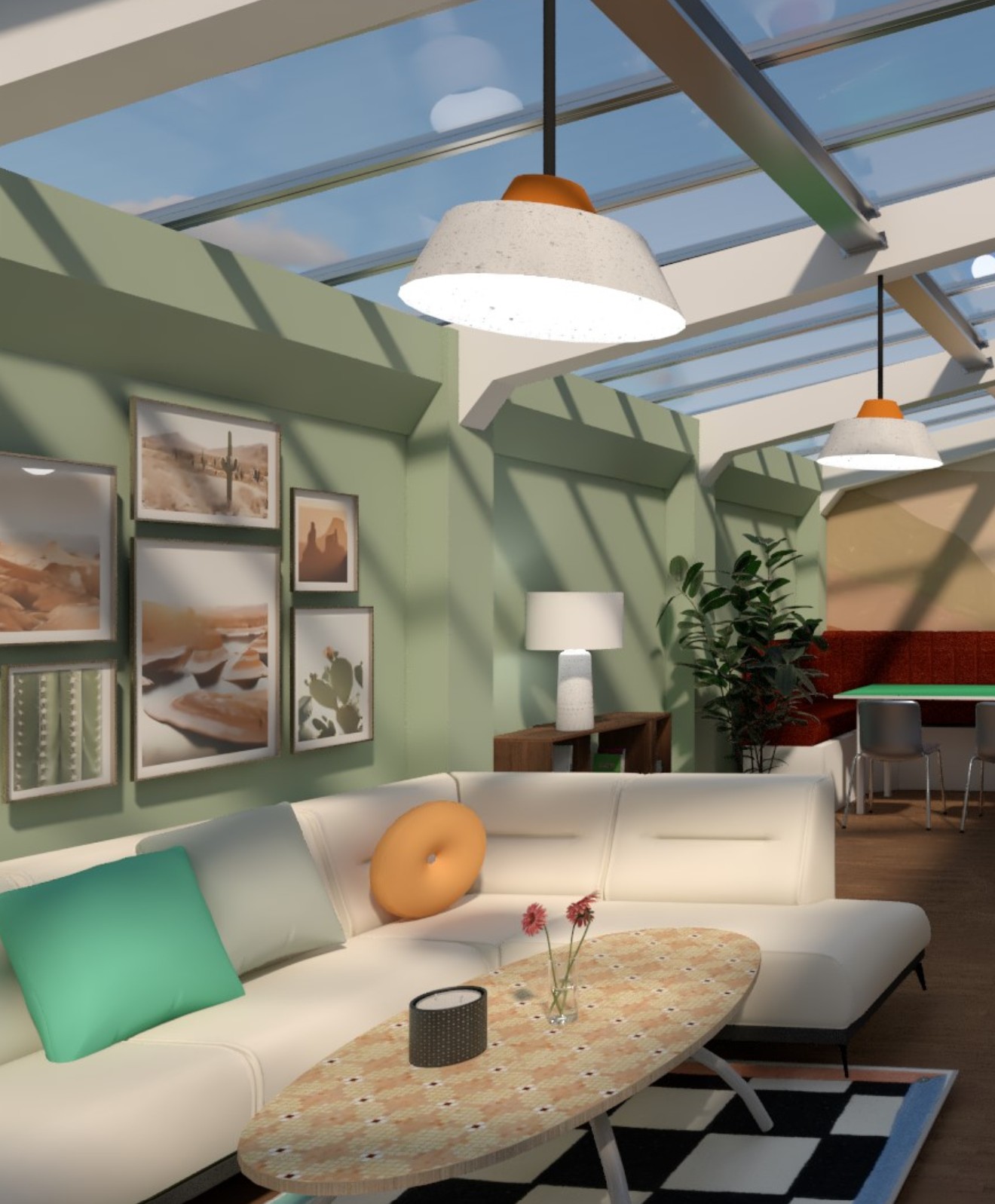 Espace canapé dans salon