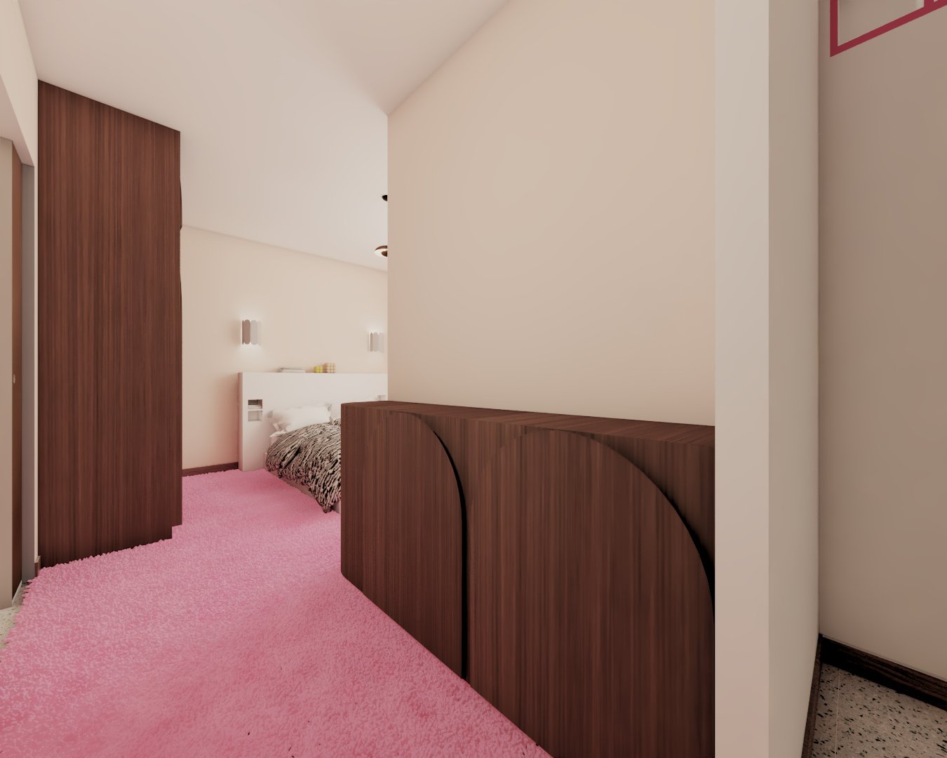 Chambre avec armoires